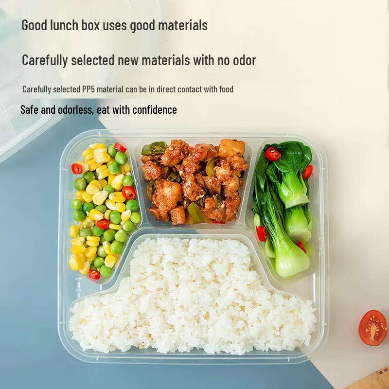 Temeiju Disposable 4-Compartment Food Containers