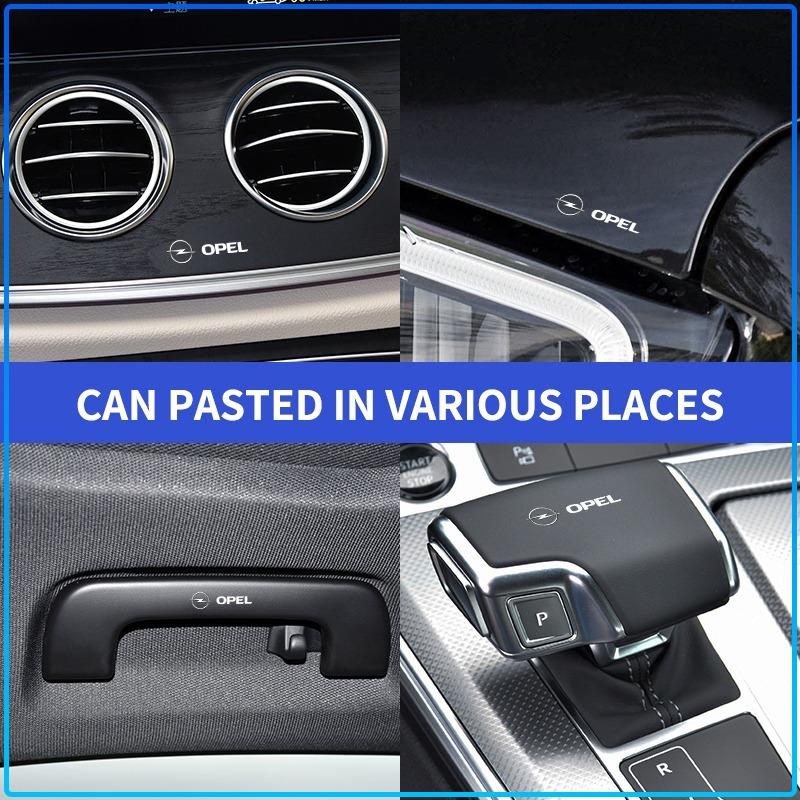 Car Steering Wheel Emblem Decal Car Interior Emblem 3D Sticker For Opel Astra H G J Insignia Mokka Zafira Corsa Vectra B C D
