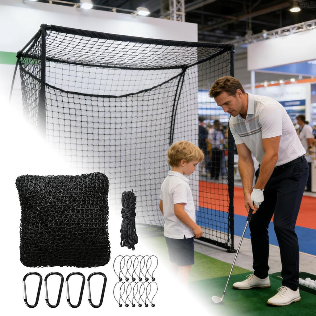 Golf Training Net Heavy Duty Multi-Sports Netting With 4 Carabiners Sports Training Net For Indoor Outdoor Garden Yard Lawn