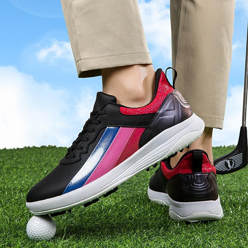Men's shoes summer new fixed nail golf shoes women's waterproof breathable golf shoes