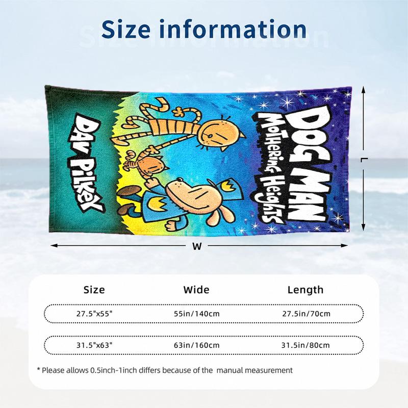 Dog Man Microfiber Beach Towel Quick Dry Sand Free Lightweight Beach Towels for Travel Swimming Camping