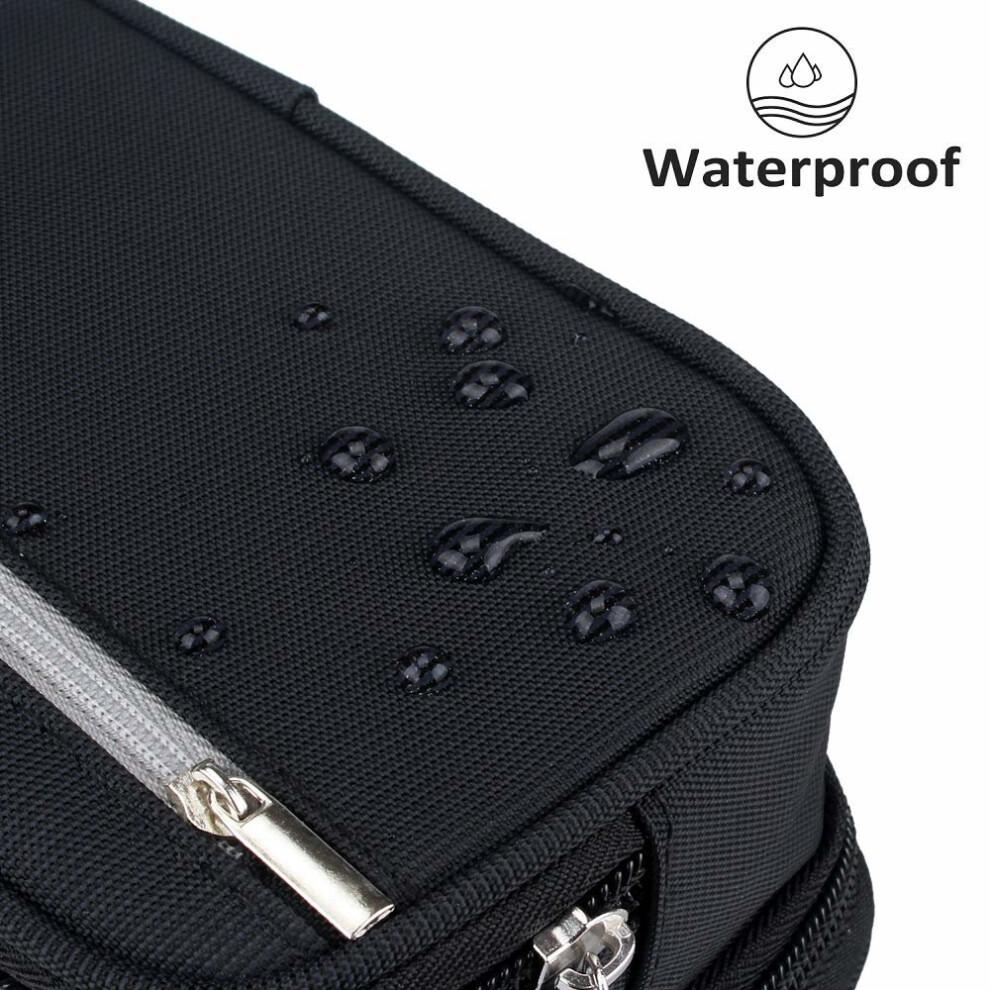 Pencil Case, Large Capacity Pencil Cases Pen Case Pencil Bag Pouch with Big Compartments for School Student Boys Girls and Office, Black