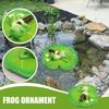 Cute Miniature Frogs Sculpture Creative Floating Frog Pond Ornament Fake Animal Decorations  Yard
