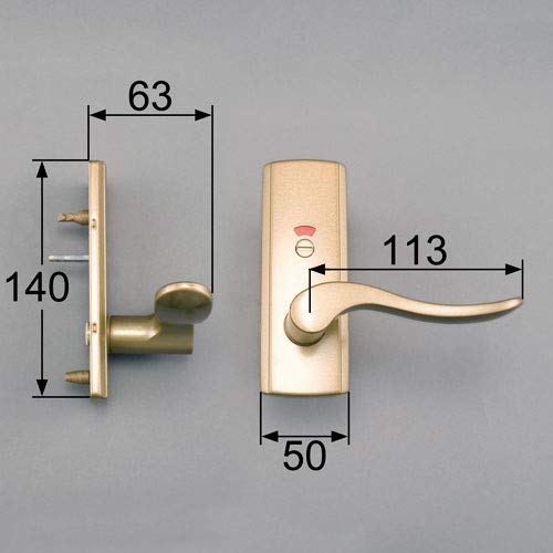 LIXIL TOSTEM Style A Type Handle (Indicator Lock) Satin Gold MZTZTAH05