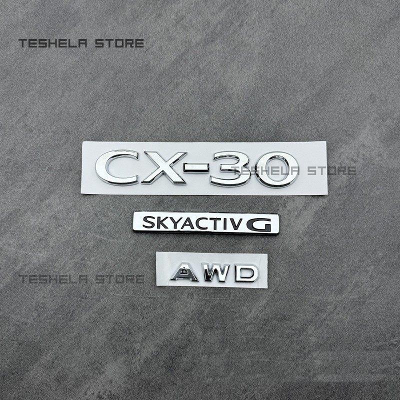 Silver Car Front Grille Emblem Badge ABS Auto Exterior Logo Decoration For MAZDA CX-30 Front Grille Rear Trunk Emblem Logo Badge h5