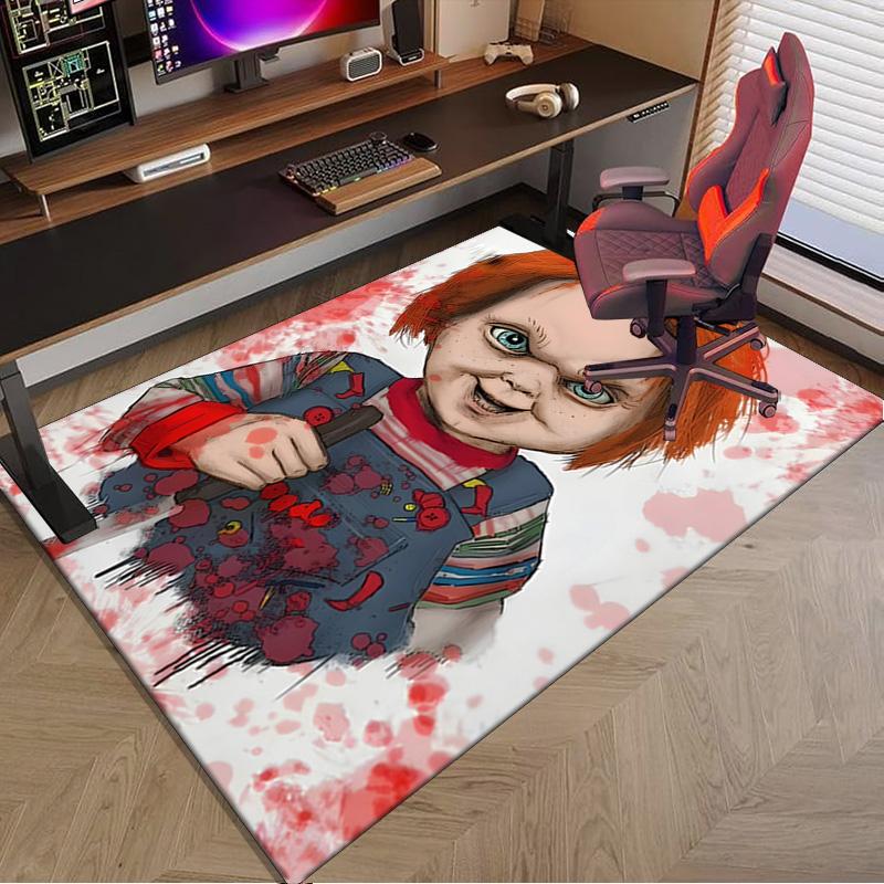 Chucky's Halloween Horror Carpet, Chair Rug,Rug for Office Bedroom living rooms, Doormat decor Fan Gift Christmas Gift