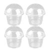 Healifty 25-Piece Disposable Pudding Cups, Plastic Salad Cups, Dessert Bowls with Lids, Clear Ice Cream Holders, Small Drink Containers for Parfaits,