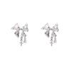 Niche Rhinestone Bow Earrings - Elegant High-End Fashion Jewelry for Autumn/Winter