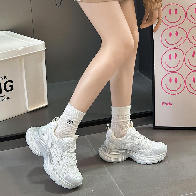 Platform-soled fashion dad shoes women's new casual versatile height increase lightweight small sports casual shoes