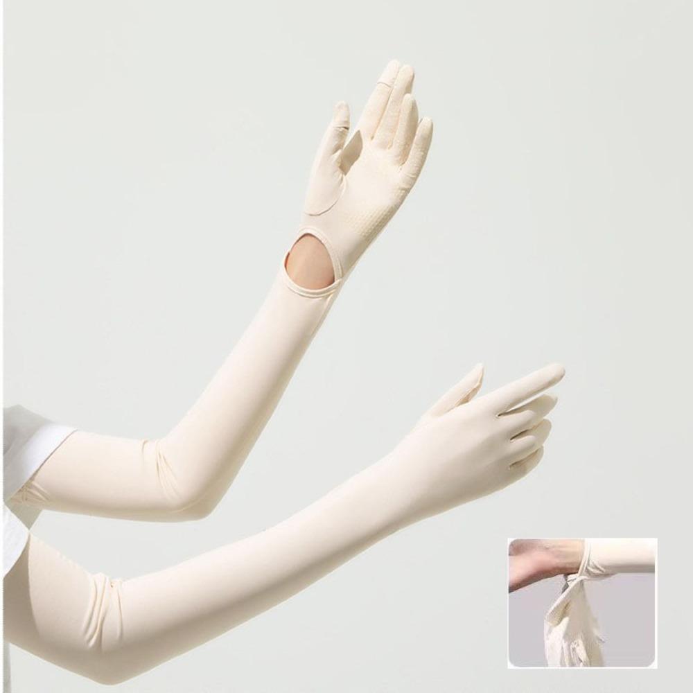 Ice Silk Sun Protection Gloves UPF50+ Sunscreen UV Resistant Gloves Summer Outdoor