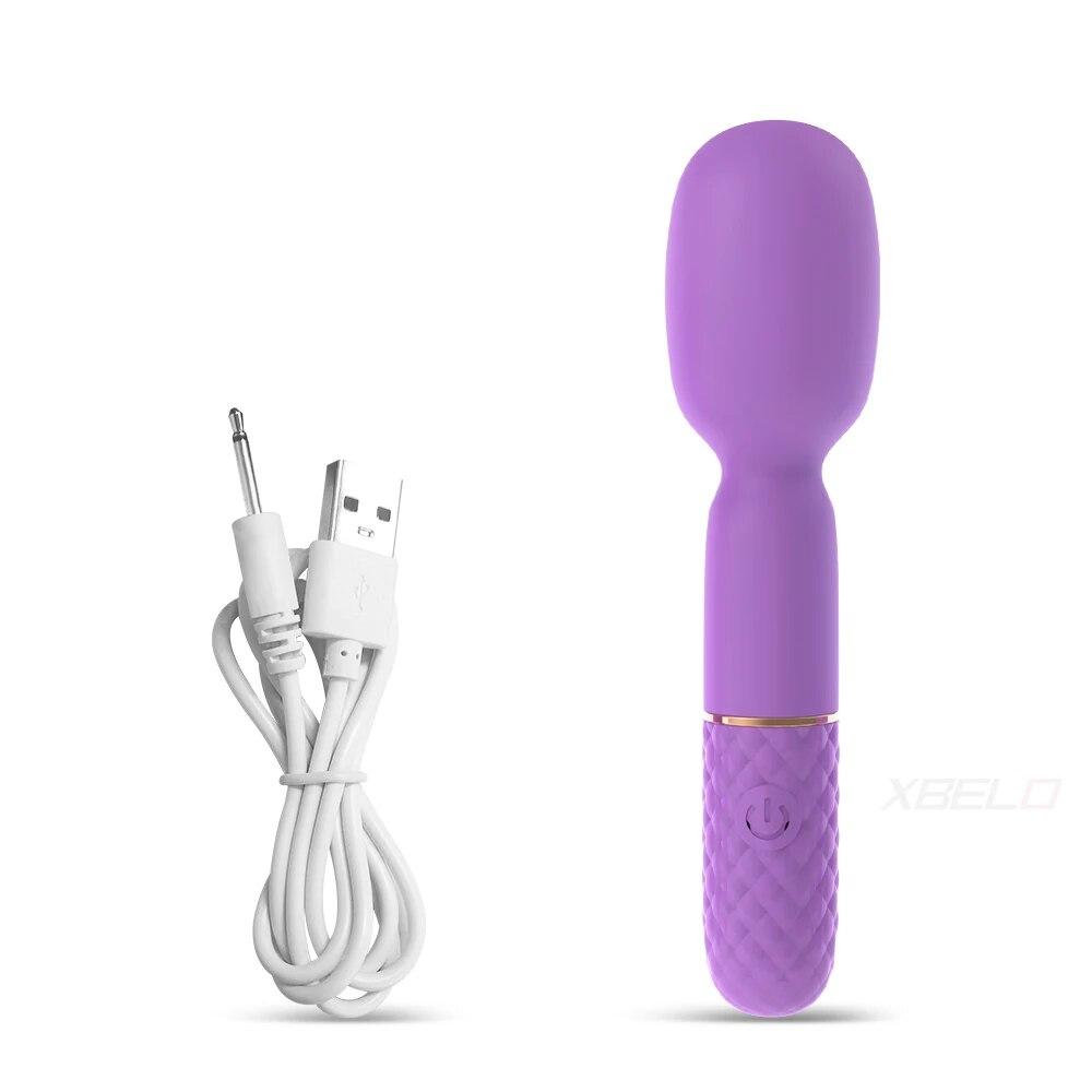 Mini Powerful Magic-Wand AV Vibrator Female 10 Modes Nipple Clitoris Stimulator Massager Erotic Adults Goods Sex Toys for Women