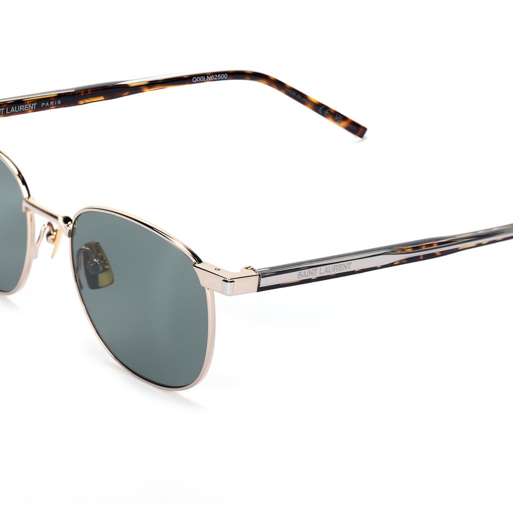 Saint Laurent Metal Round Sunglasses Unisex sunglasses Gold SL747003