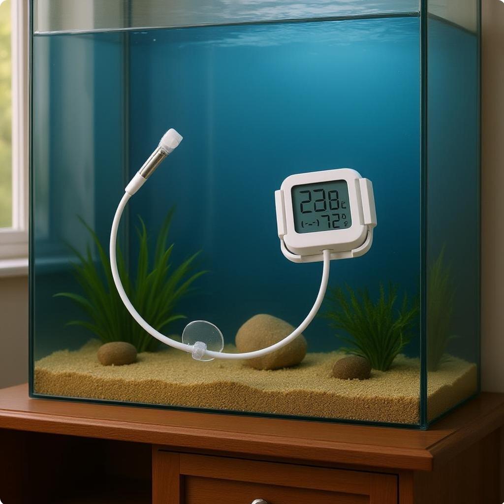 Aquatic Enclosure Thermometer with Measuring Device High Precise Measuring Device Smart Water Temperature Monitor Digital