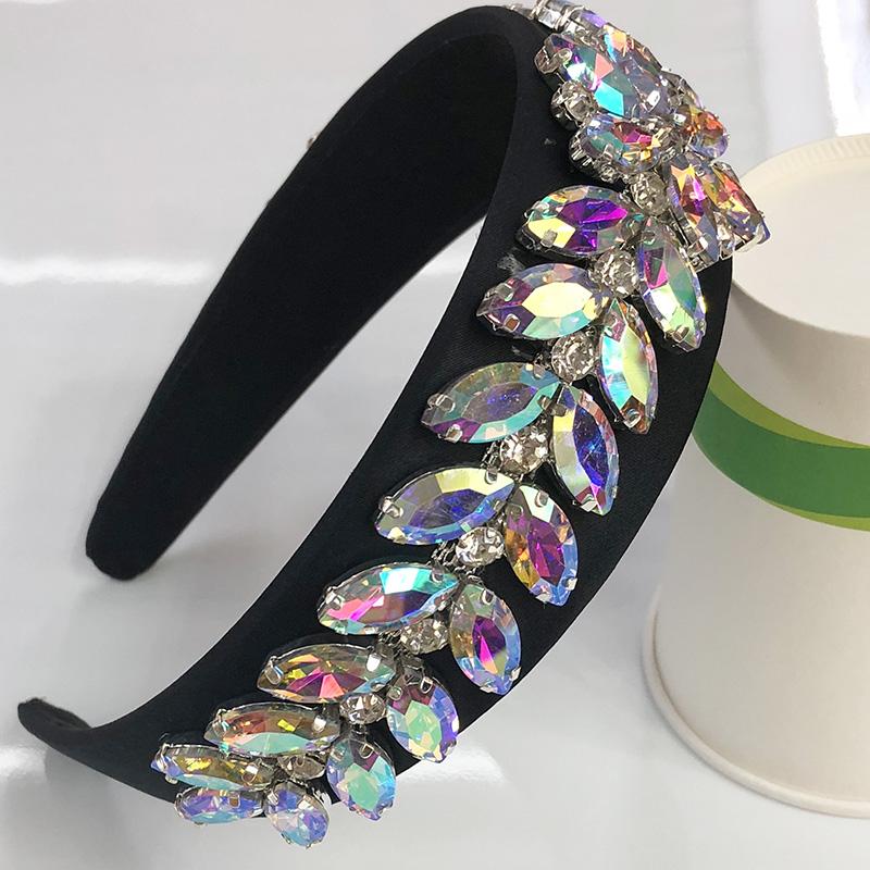 

Барочный цветной стеклянный ободок для волос со стразами для женщин, девочек, аксессуары для волос