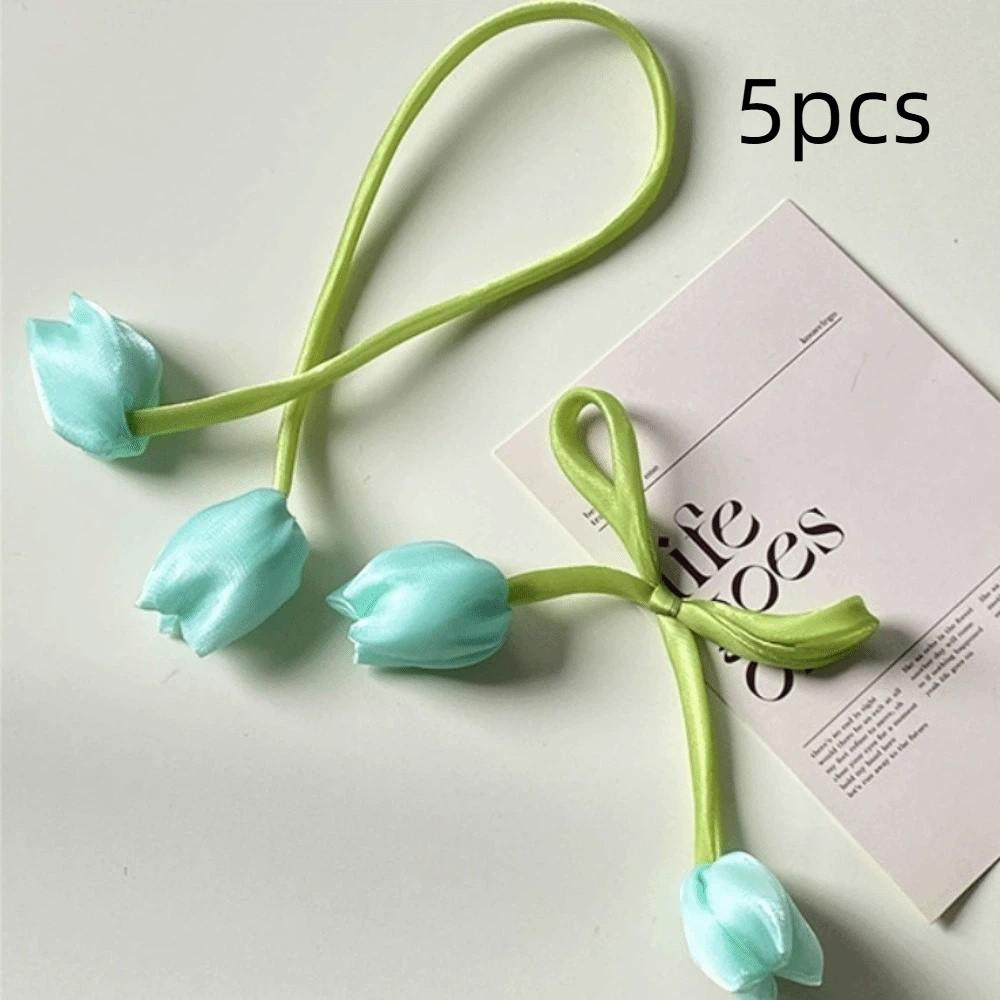 5Pcs Sweet Tulip Lace-up Straps Ornaments Curtains Tie Rope Fashion Curtain Tieback  Cake