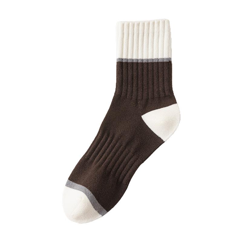 Men's Autumn and Winter Thickened Double-yarn Sports Mid-calf Socks, Men's Anti-odor, Sweat-absorbing and Antibacterial Winter Socks
