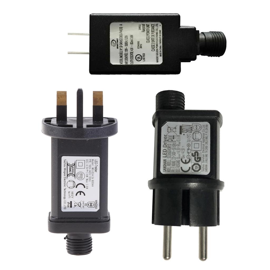 4.5V LED Transformer LED Controller Class 2 Power Supply Waterproof Low Voltage Transformer US Plug for Christmas Light