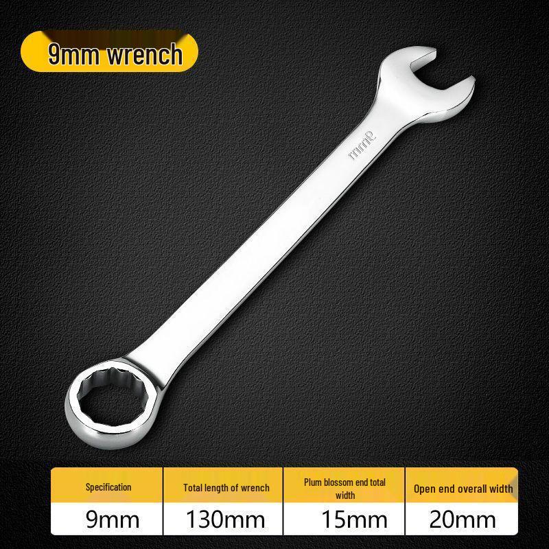 Metric Dual-Purpose Box-End & Open-End Wrench for Auto Repair