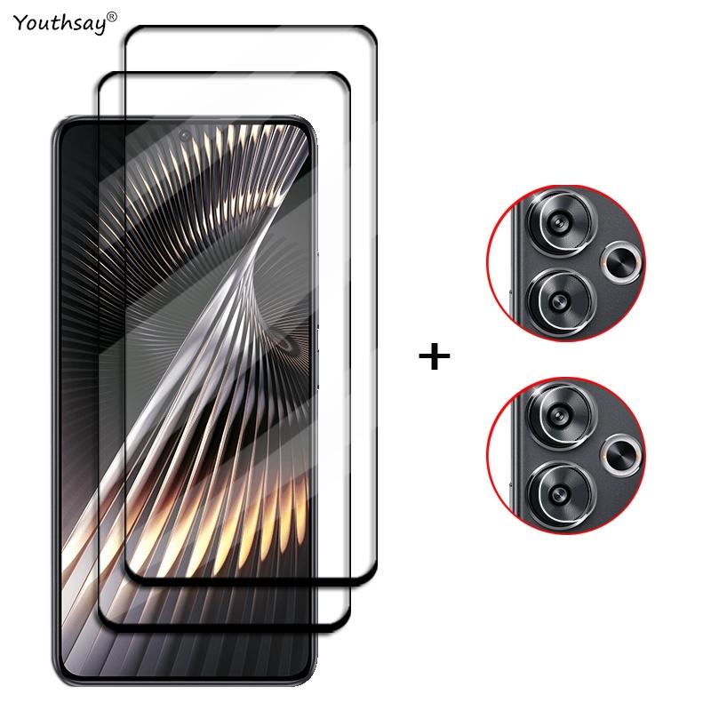6in1 Glass For Poco F6 Full Cover Tempered Glass Poco F6 Screen Protector HD Protective Phone Lens Film For Poco F6
