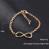 Fashion 8-shaped Alloy Bracelet Retro Minimalist Couple Bracelet 8-shaped Bracelet Women's Jewelry Bracelet Accessories Gifts