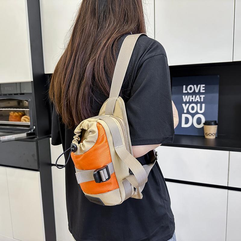 Unisex Crossbody Bag – Korean Minimalist Design Compartment with Water Bottle Holder for Hiking Climbing