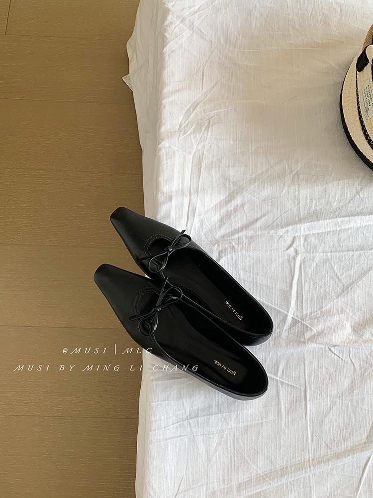 Fashion 2025 New Slip-On Outdoor Casual Comfort Basic Shoes On Heel Retro Mary Jane Daily Loafers Mules Women Roman Low Heel Ballet Shoe