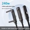 240W Fast Charging Foldable Stand Data Cable for Apple 15, Huawei, OPPO - Elbow Design