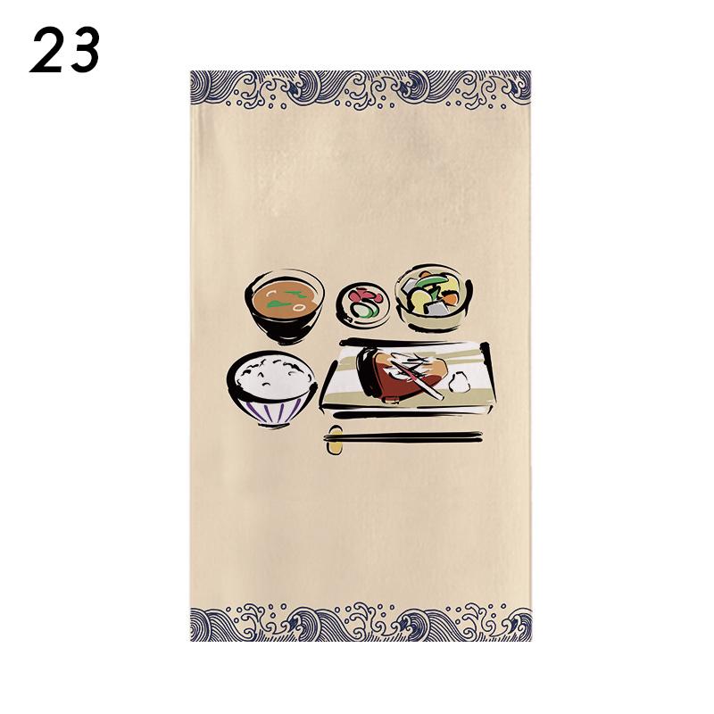 Japanese Style Door Head Half-curtain Noren Cuisine Izakaya Sashimi Seafood Restaurant Decor Short Curtains Kitchen Partition