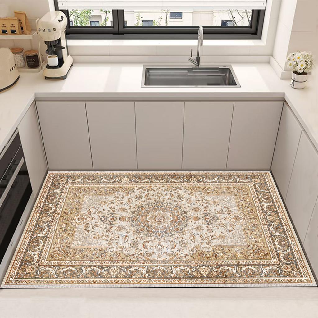 Bohemian Style Luxury Border Carpet Living Room Big Size Soft Room Decor Bedroom Rug Kitchen Antiskid Floor Mat Easy Cleaning