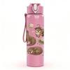 1PC Multiple Otter Family Art 750ml Color Plastic Sports Water Bottle Leakproof Flip Straw Lid Suitable for Sports Office Home Use