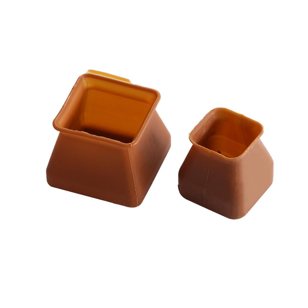 Square Silicone Home Decor Floor Protectors Feet Pads Furniture Legs Protectors Table Feet Cover Chair Leg Caps