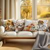 Theme Pumpkin Sunflower Pillowcase Printed Polyester 45X45Cm Throw Pillowcover Decorative Sofa Cushion Pillowslip Home Decor