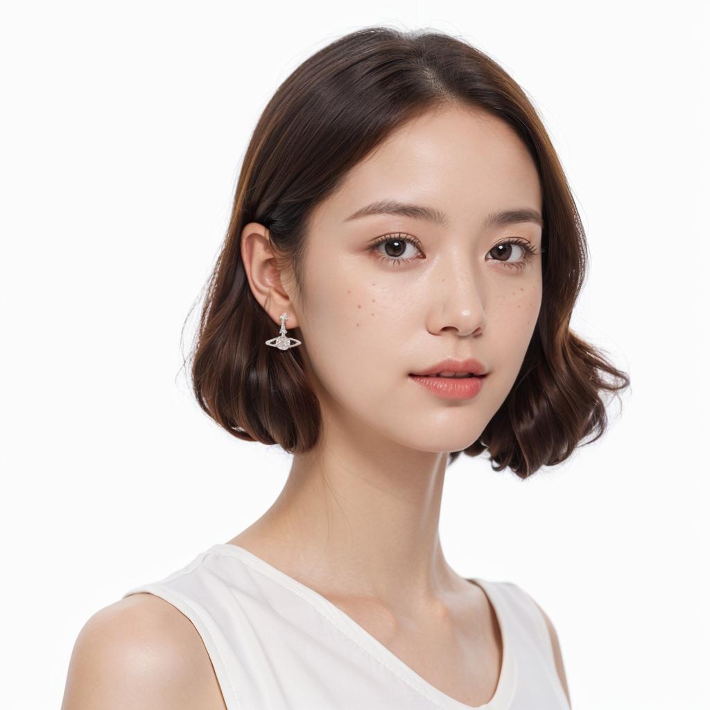 Vivienne Westwood Mini Bas Relief Drop Planet Pendant Earrings Women earrings Brass 6202002502P116CNP116