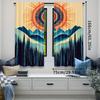 2Pcs Boho Curtain Mid Century Wilderness With Mountain Scenery Forest And Sun For Bedroom Living Room Dining Room And Bathroom A