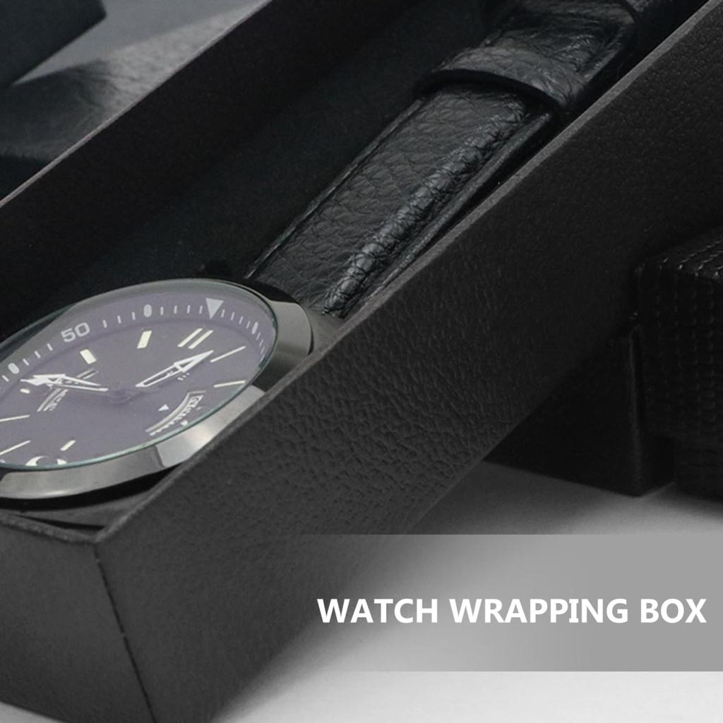 PACKOVE 10-Pack Watch Gift Boxes with Lids and Paper Foam Filling, Portable Watch Storage Cases, Perfect for Gifts, 5.7 X 2.6 X 1.2 Inches