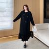 DIMANAF 2025 Women Pluls Size Cotton Long Sleeve Autumn Casual Tops Tees Stripe Shirt Solid New T-Shirt Loose Pullover