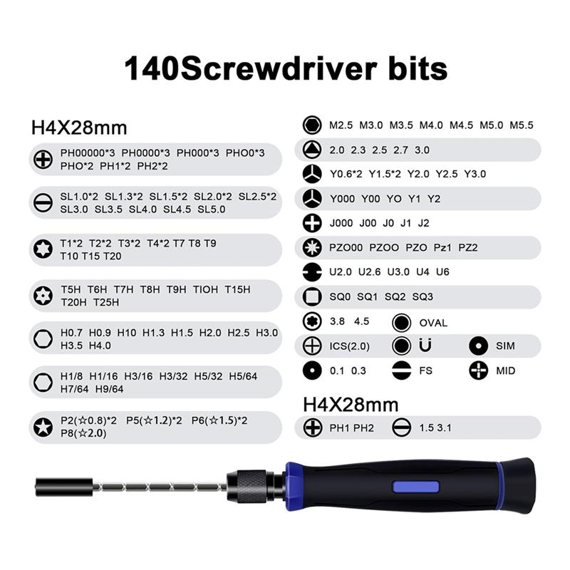 AB34-152 In 1 Screwdriver Set, Small Magnetic Screwdriver Set With Case, Electronic Repair Tool Kit For Computer, Laptop Easy To