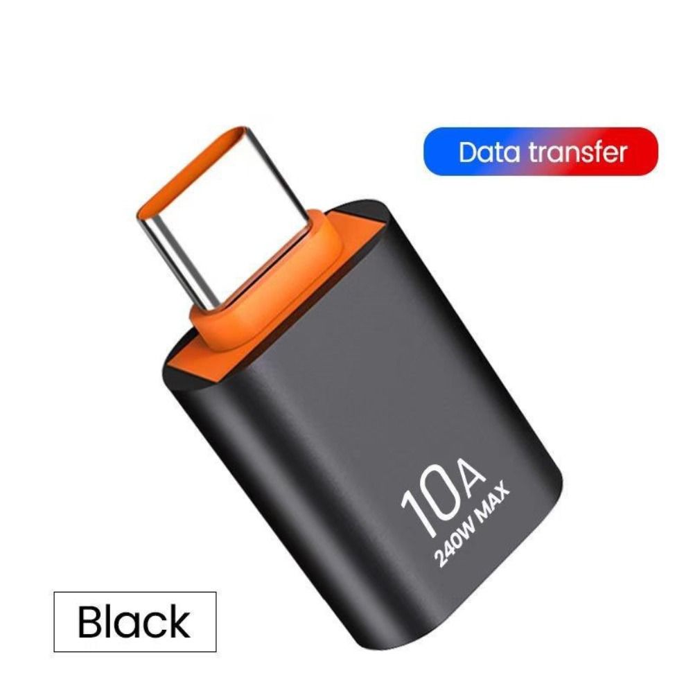 

Transmission USB To Type C Converter Fast Charging Adapter For Mobile Phone/USB Drive/tablet black-Type-c to USB