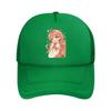 Playful Blushing Unisexga Girl Pop Port Mesh Baseball Cap Polyester Forward Observations Hat Adjustable Golf Hat Summer