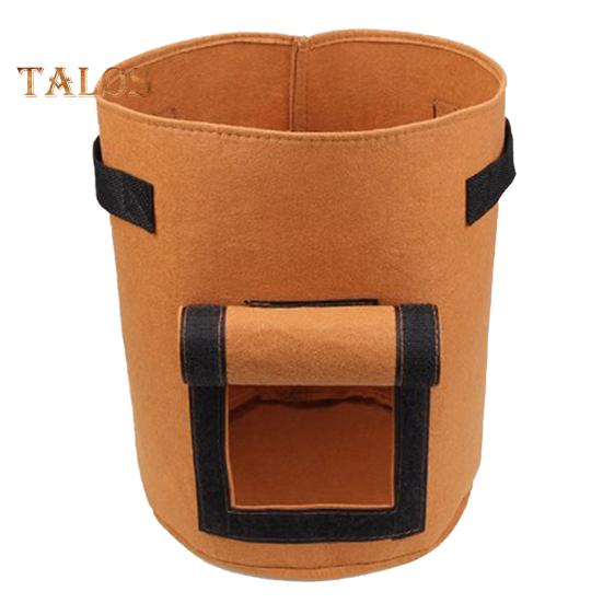 Potato Grow Bag Garden Planter Pot with Window Fastener Tape Flap Handle Design Easy Mobility Thick Double-layer Planting Bag