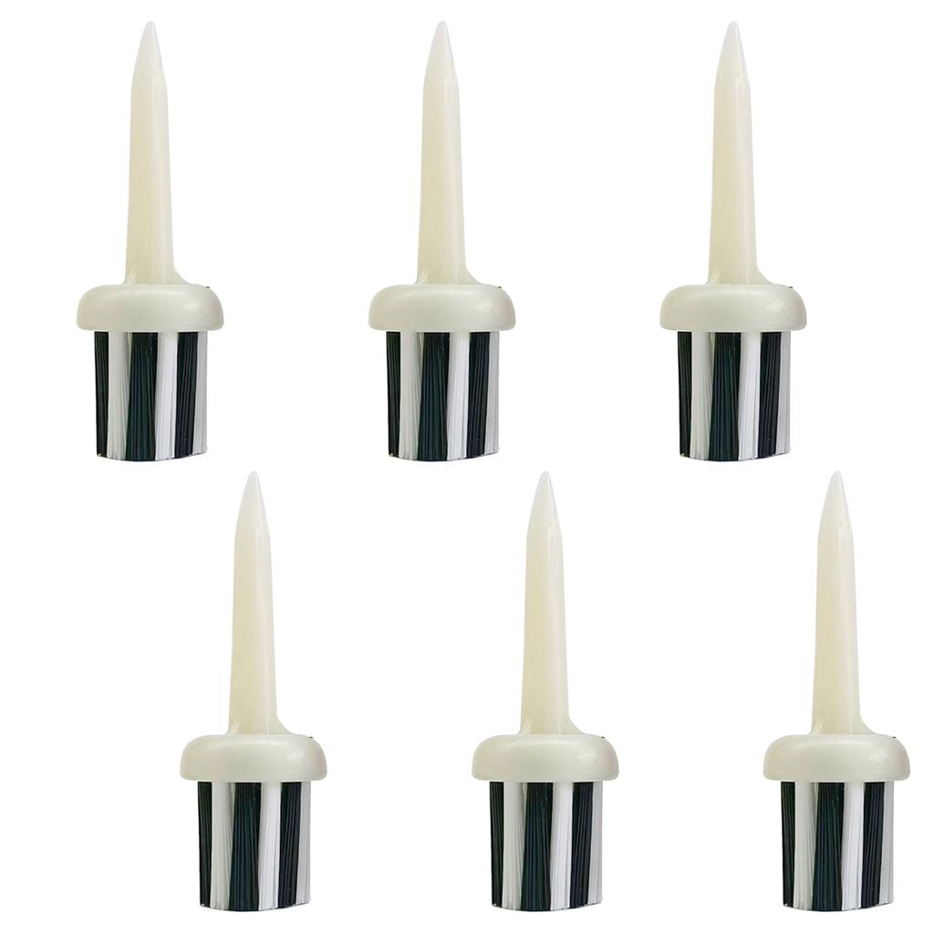 6 Pieces Golf Tees Low Resistance Golf Tees Plastic Long Ball Base Brush Support Tees Set for Long Distant Hit Training