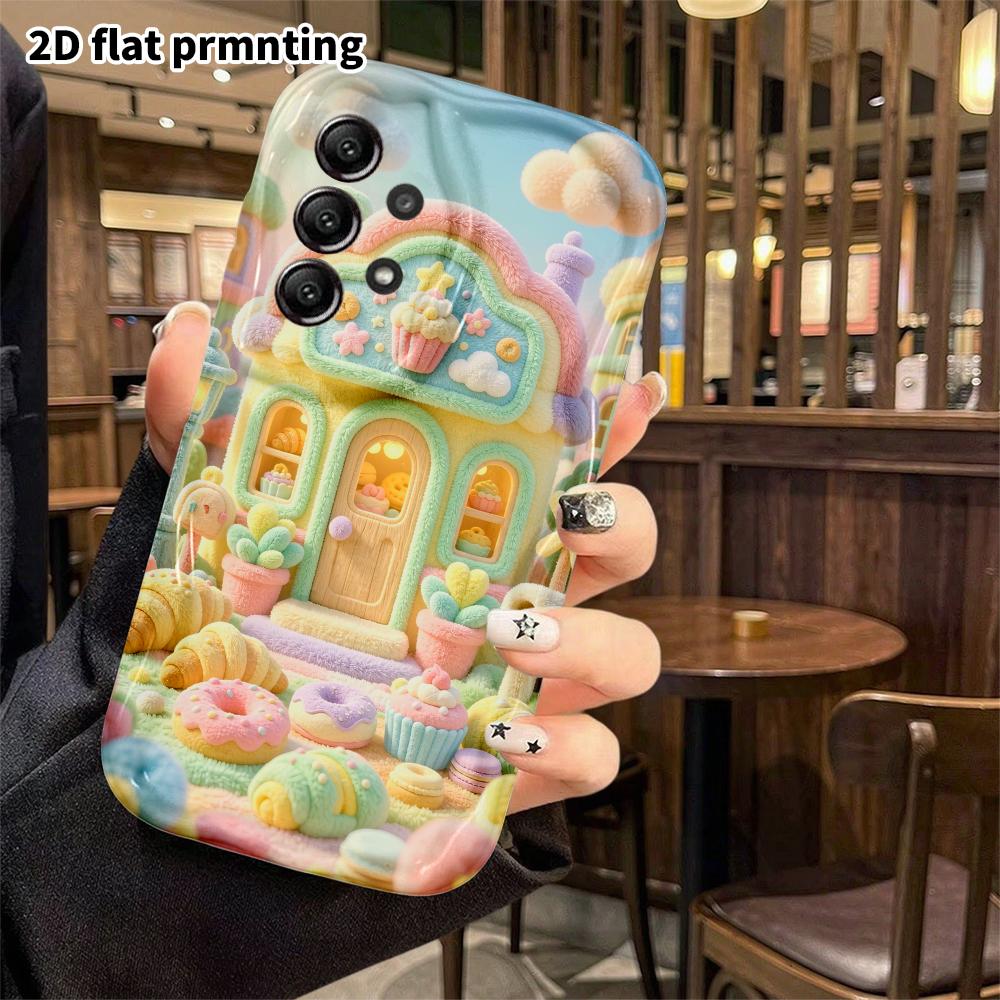 Phone Case: 2D Flat, Fits Samsung Galaxy A34 A35 M05 M06 S20 S22 S21 FE Plus 5G Protective Case, Dessert Bakery Theme, Perfect Christmas and Halloween