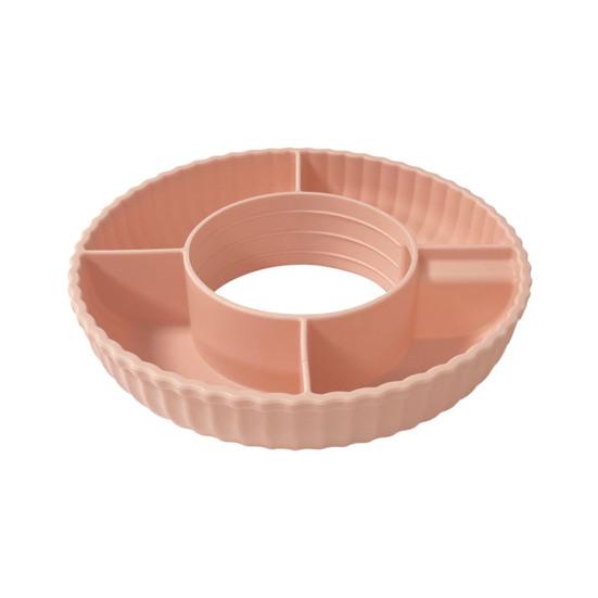 Snack Bowl Silicone Snack Platter for 40 Oz Cups Reusable Snack Tray 4-Compartment Snack Container for Cup Accessories Easy To Clean Serving