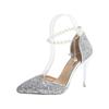 Fashion Women's High Heels Spring Autumn Fashion Pointy Head Hollow 10cm Thin Heeled Ladies Shoes Sexy Bling Ankle Buckle Single Shoes