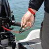Outboard Boat Stop Cord Set with Stretch TPU Lanyard, 7 Key Clips and Hook Clip for Routine Engine Operation and Travel