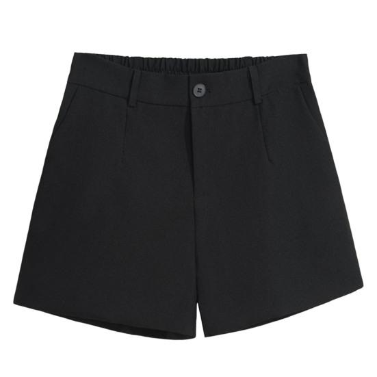Short Pants A-line Keep Cooling Office Lady Chic Solid Color Women Shorts Garment