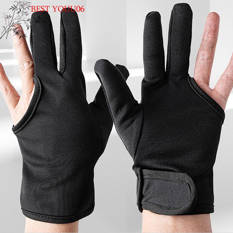 (YOUU06)Guanto da Barbiere a Tre Dita per Parrucchiere Resistente al Calore Protezione Dita Accessori per Stiratura Capelli Arricciatura Styling