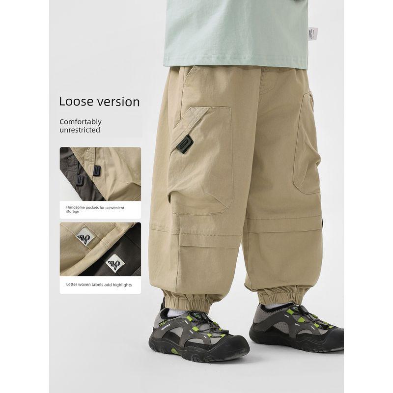 Boys' Woven Long Pants, Children's Casual Style Spring and Autumn Pants, 2026 New Children's Clothing, Baby Jogger Pants