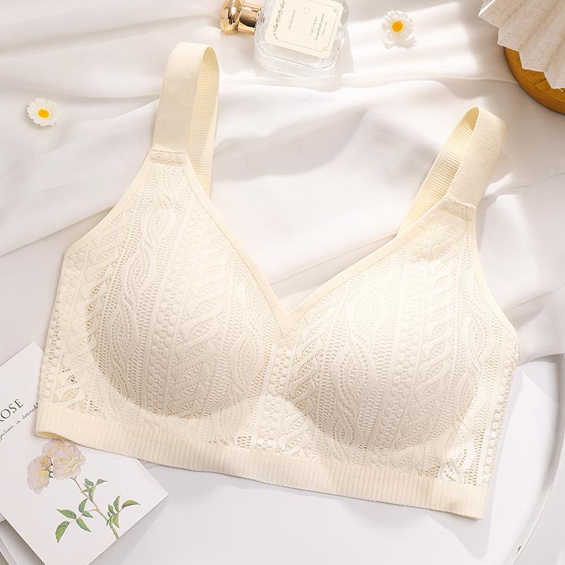 Sexy Lace Bra Seamless Plus Size Bra for Women No Steel Ring Breathable Adjustable Push Up Bra