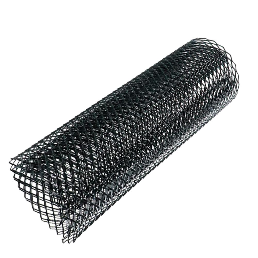 100cmx33cm Aluminum Alloy Grille Mesh Roll Automotive Grille Insert Bumper Rhombic Hole Black Car Grill Mesh Sheet
